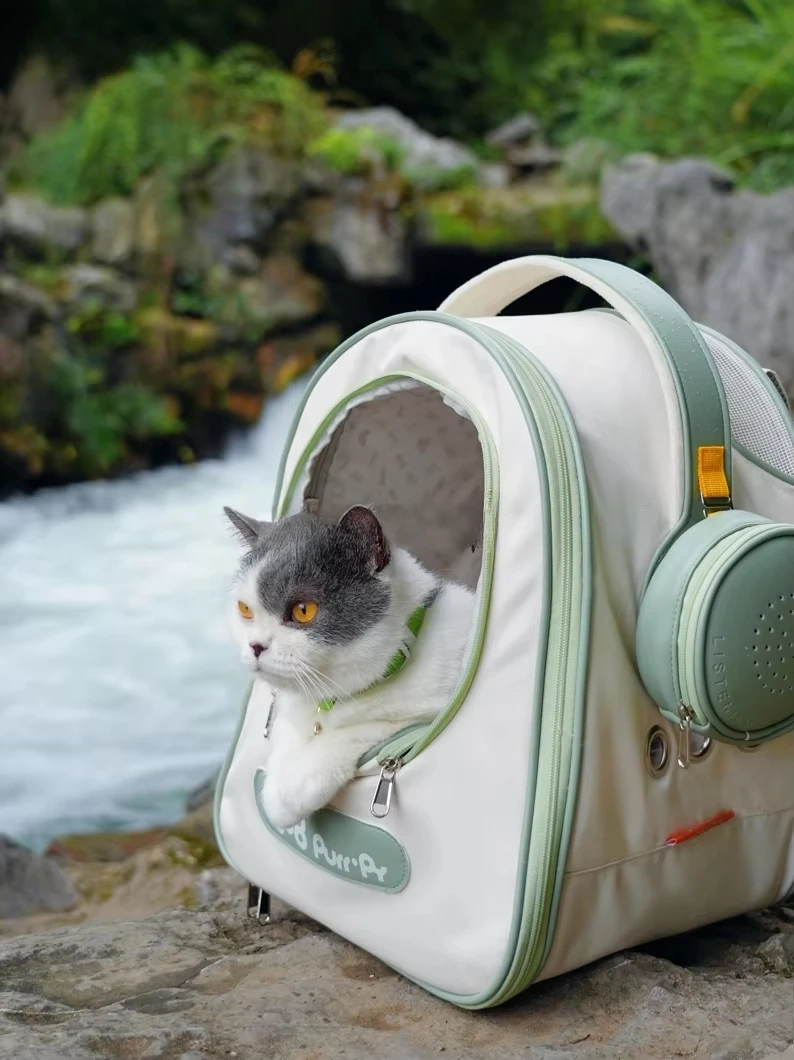 New Large Capacity Detachable Storage Earphone Bag Cat Backpack Cat Bag Portable Travel Pet Bag