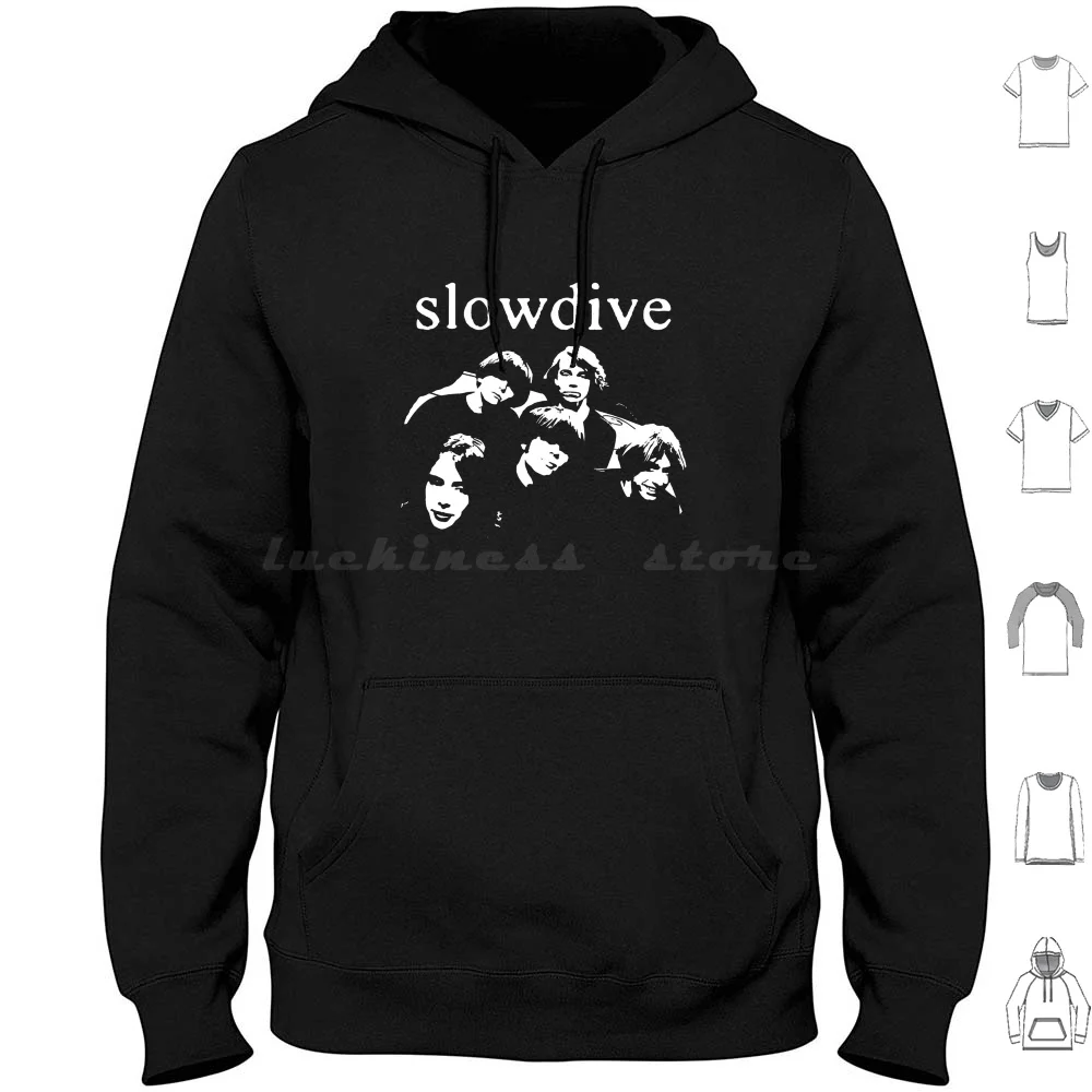 

Плакат Slowdive Member Vocals и толстовки с гитарой с длинным рукавом Slowdive, английская группа, музыкальный вокал и гитара