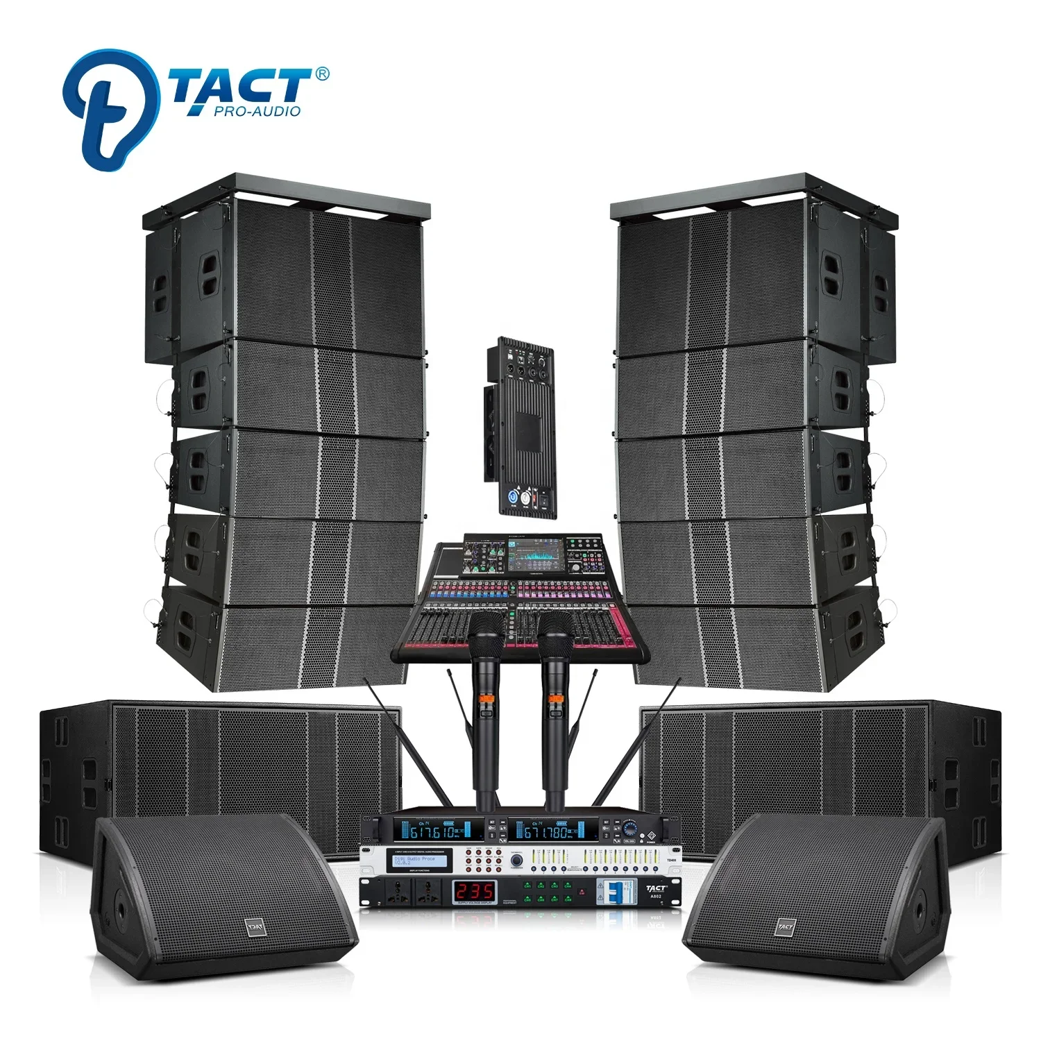 Hot sale dual 10 inch active line array speaker