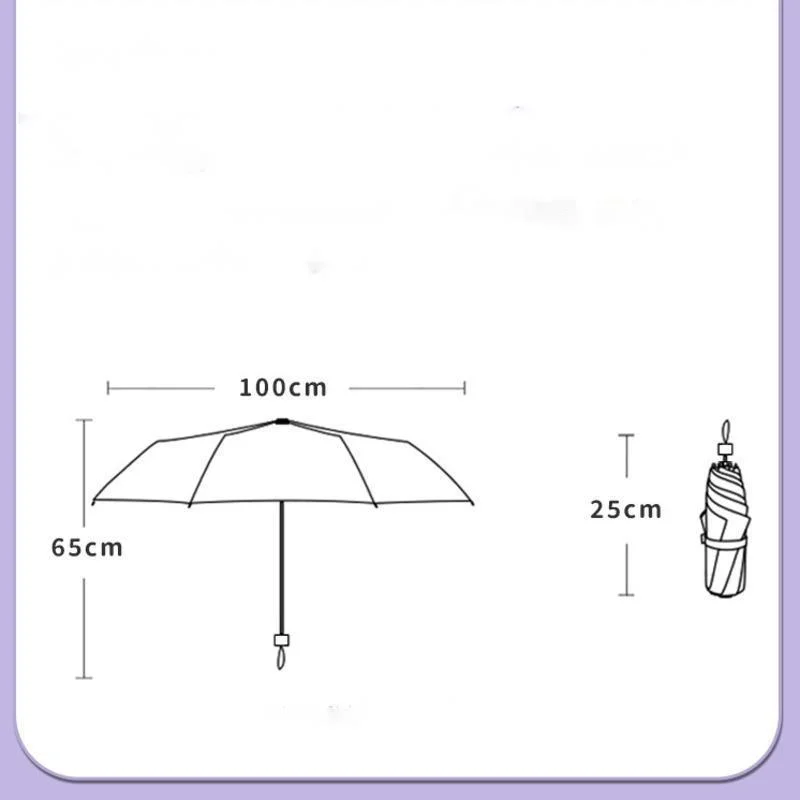 New Sanrio Hello Kitty Ultra Resistant Umbrella Kuromi Cinnamoroll Pochacco Cute Portable Folding Umbrella Rain  Uv Umbrella Y2k