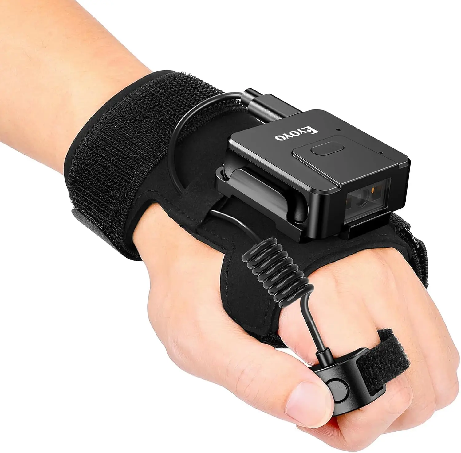 

Eyoyo Ring Barcode Scanner 2D/1D QR Code Bluetooth Left/Right Hand Wearable for iPhone/iPad/Android/Tablet Fast Scan