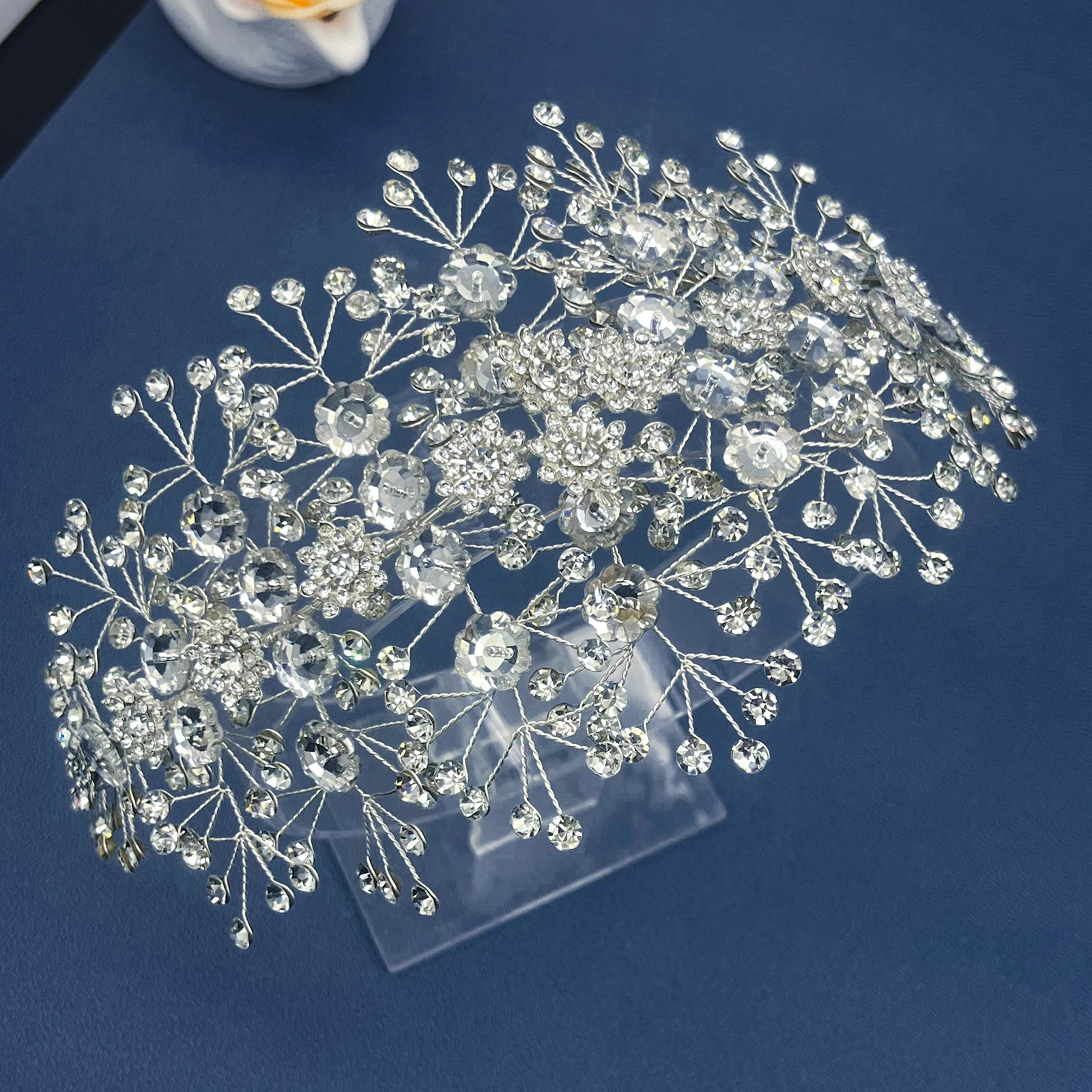 A366 Vintage Cô Dâu Phụ Kiện Tóc Đảng Tiaras Và Thái Zircon Châu Âu Cưới Mũ Đội Đầu Pha Lê Đầu Cô Dâu Mũ Đợi Đầu Đa Năng