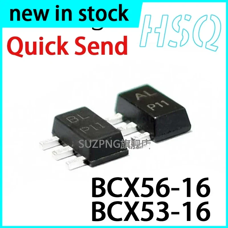 50PCS BCX53-16 Printed AL Patch Triode BCX56-16 Printed BL SOT-89 Brand New