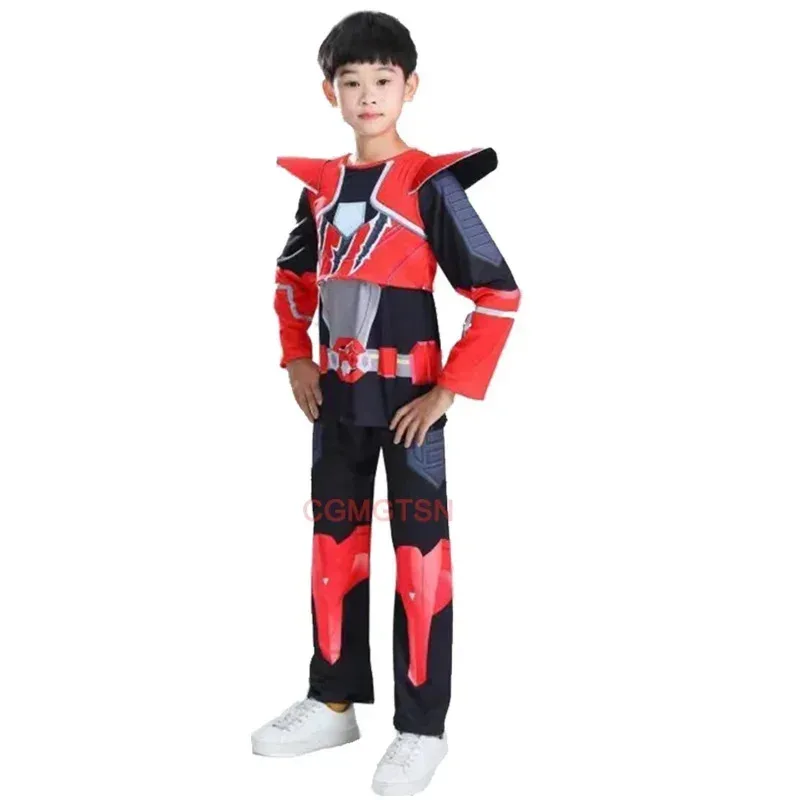 CGMGTSN Kids Mini Force X Cosplay Costume VOLT SAMI LUSI MAX Role play Top and Pants Suit for Boys Halloween Child Clothes