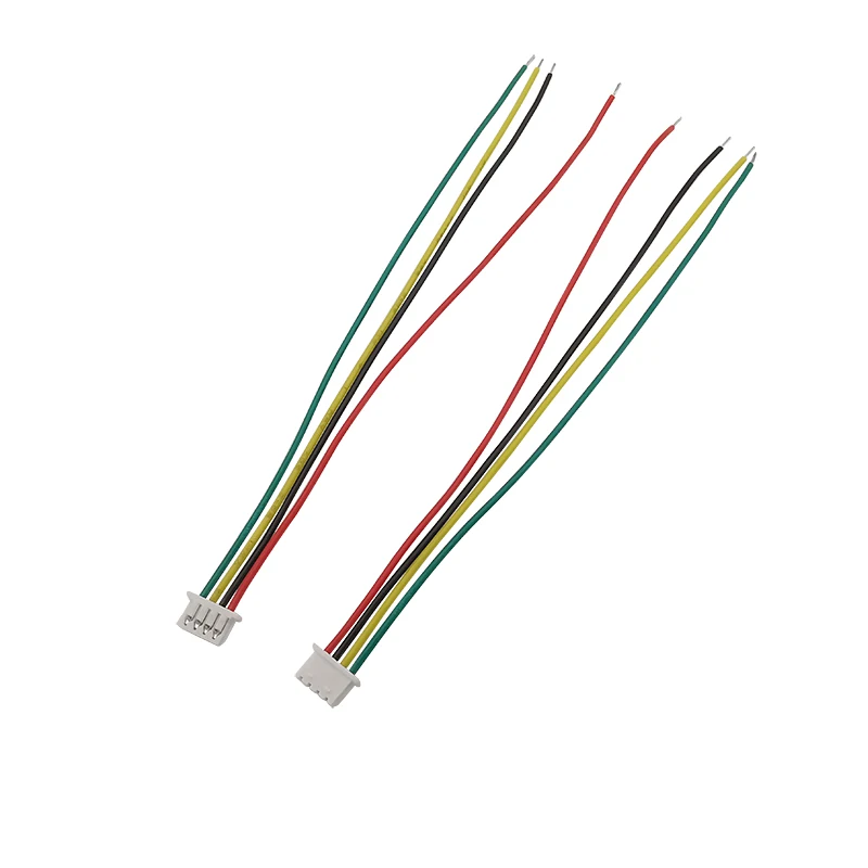 Conector hembra Mini Micro JST de 10 piezas, paso de 1,25mm, 2/3/4/5/6/8 Pines, con Cable negro y rojo, 10/15/20/30CM, 28AWG