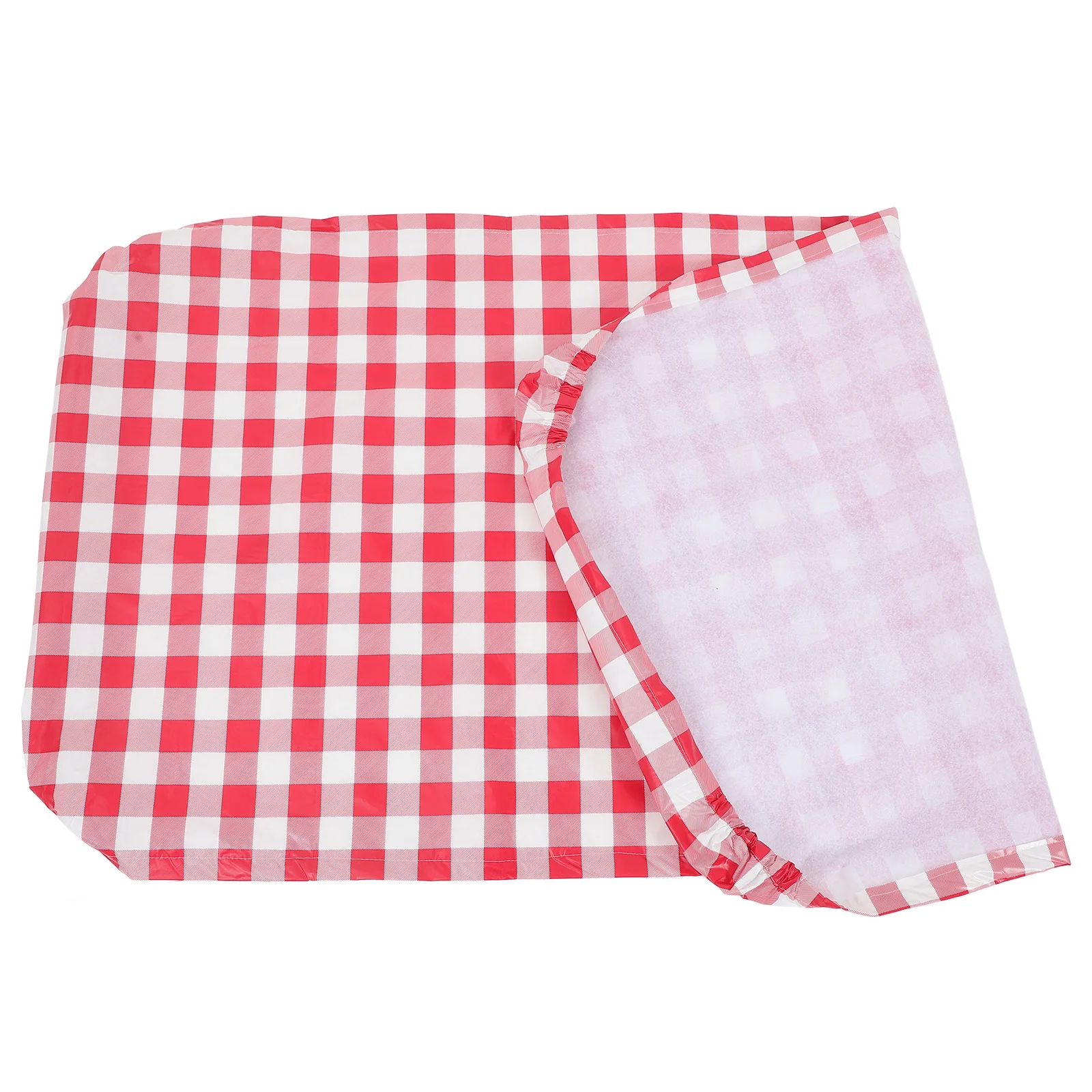 

Elastic Fitted 6FT Outdoor Flannel Dustproof Picnic Cover Patio Cloth Tablecloth Checked Table Cover Elastic Garden