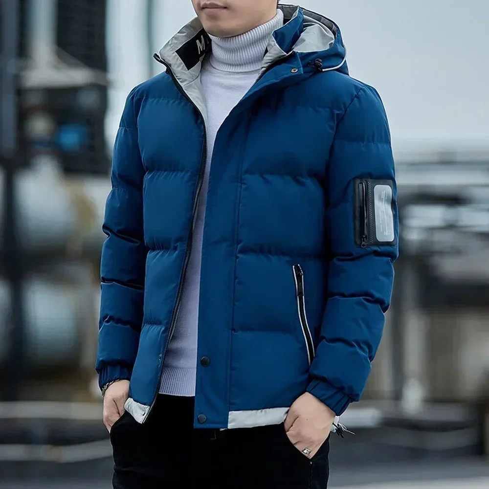 2024 Jackets Winter Men's Padded Jacket Middle-aged and Young Large Size Light and Thin Short Padded 23 Jacket Warm Coat