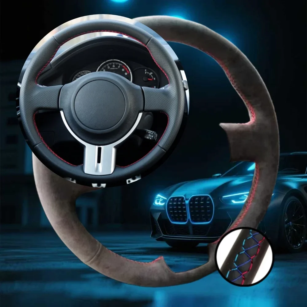 

Индивидуальный чехол на руль автомобиля для Subaru BRZ Scion FR-S FRS, замшевая кожа, противоскользящая и мягкая, сшитая вручную накидка на руль