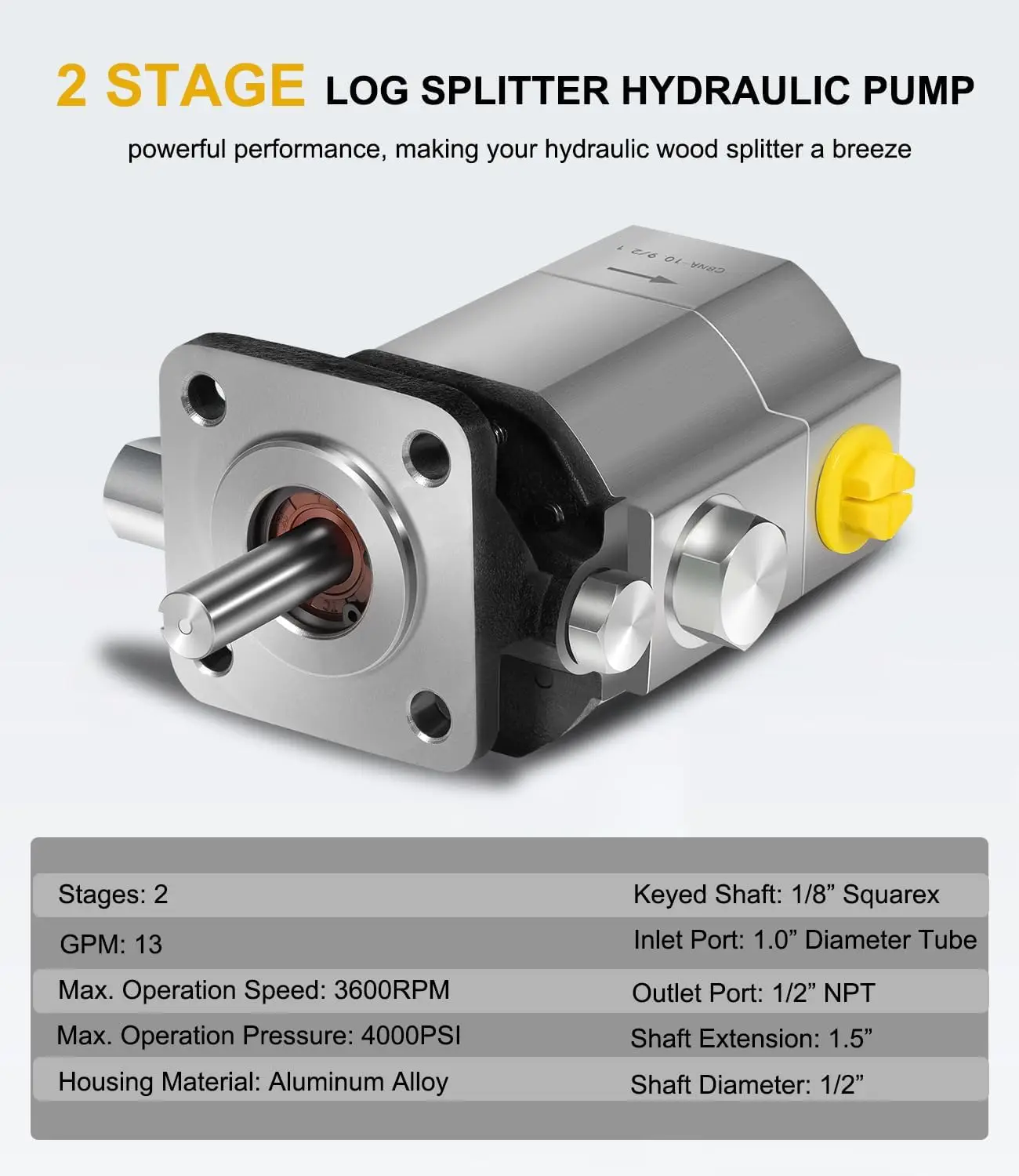 Poleno rozbočovač postavit souprava 13 GPM hydraulické 4000 PSI 2 jeviště mechanismus poleno rozbočovač čerpadlo pro huskee speeco, DIY rozbočovač pro 7/8