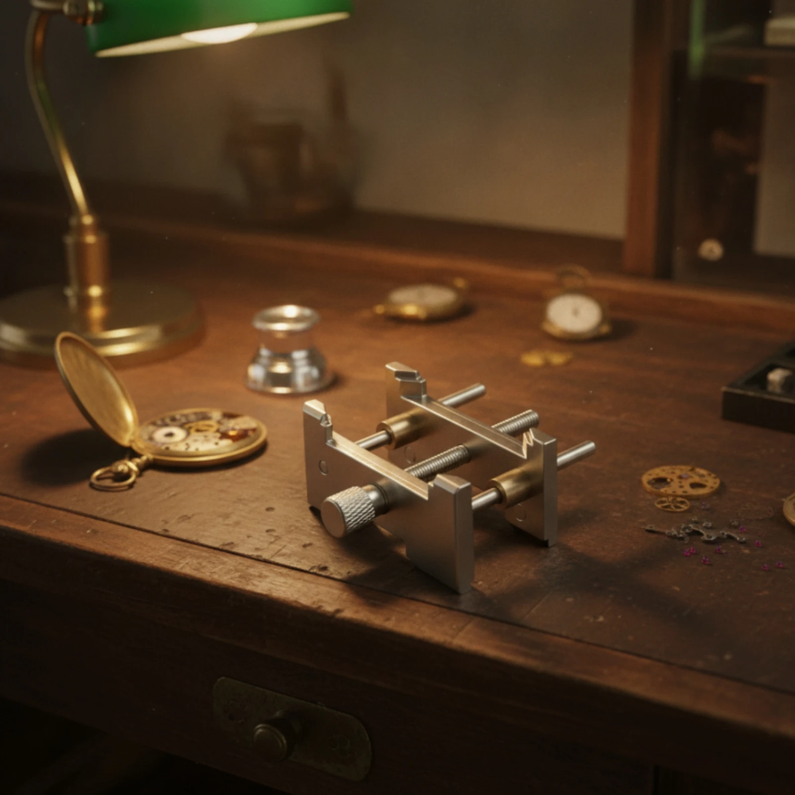 Watch Movement Fixing Base Long-Lasting Watch Movement Holder with Adjustment Knob Clamping Fixture Compact Heavy-Duty