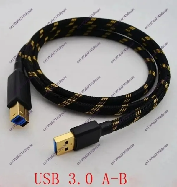 OCC Single Crystal Copper Silver Plated USB 3.0 Type A Male To Type B Male USB3.0 A-B Pchifi Siginal DecoderCable