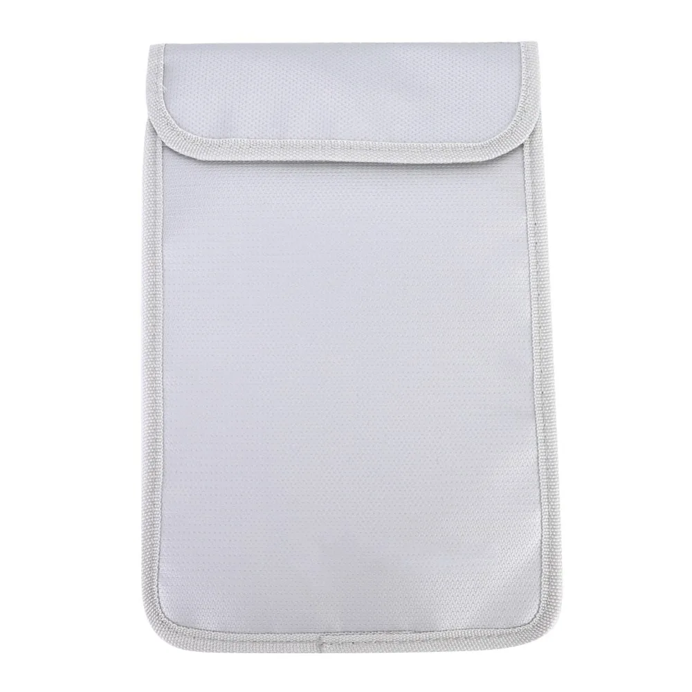 

Reusable 27x17.5cm Fireproof Bag Vertical Moistureproof Safety Bag Double-zipper Fireproof Fireproof Storage Bag Travel Use