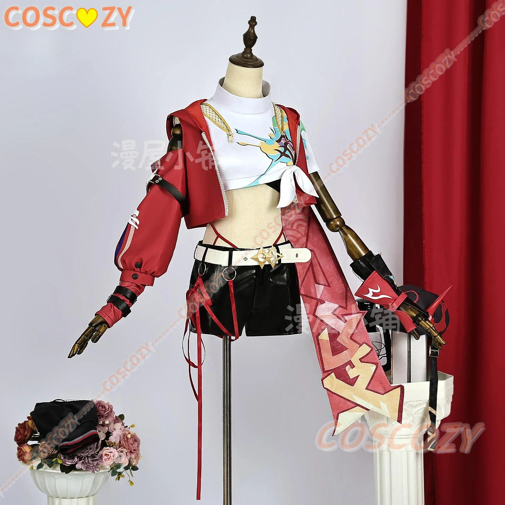 Rappa Anime Game Honkai: Star Rail Cosplay Pink Wig Women Sexy Girl Uniform Halloween Christmas Con RolePlay Outfits Customized