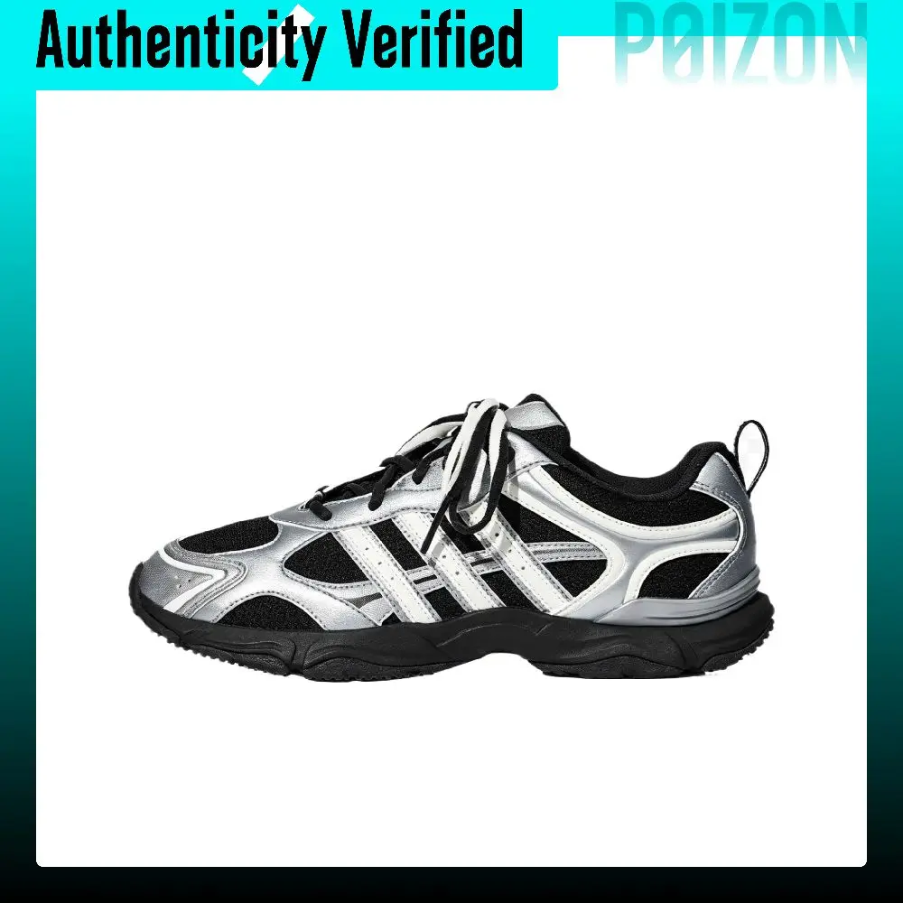 Adidas WHISPER GLIDE Casual Shoes Women's Low-top Detective Gray Metal/Black/Bright White KH6932