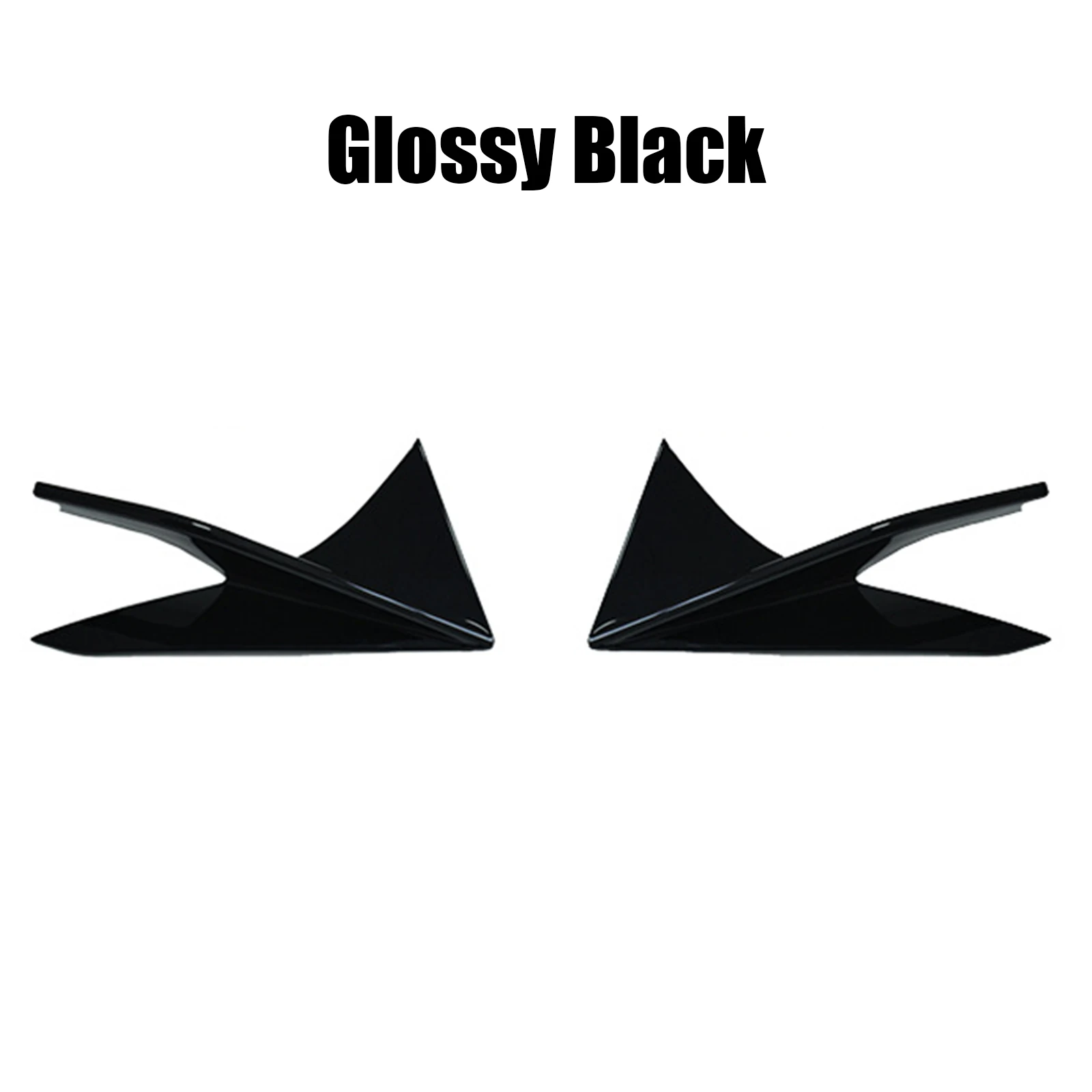 Front Bumper Canards Blade Spoiler Air Vent Planes Body Kit For Toyota Supra A90 A91 2019-2025 Carbon Fiber Look  Glossy Black