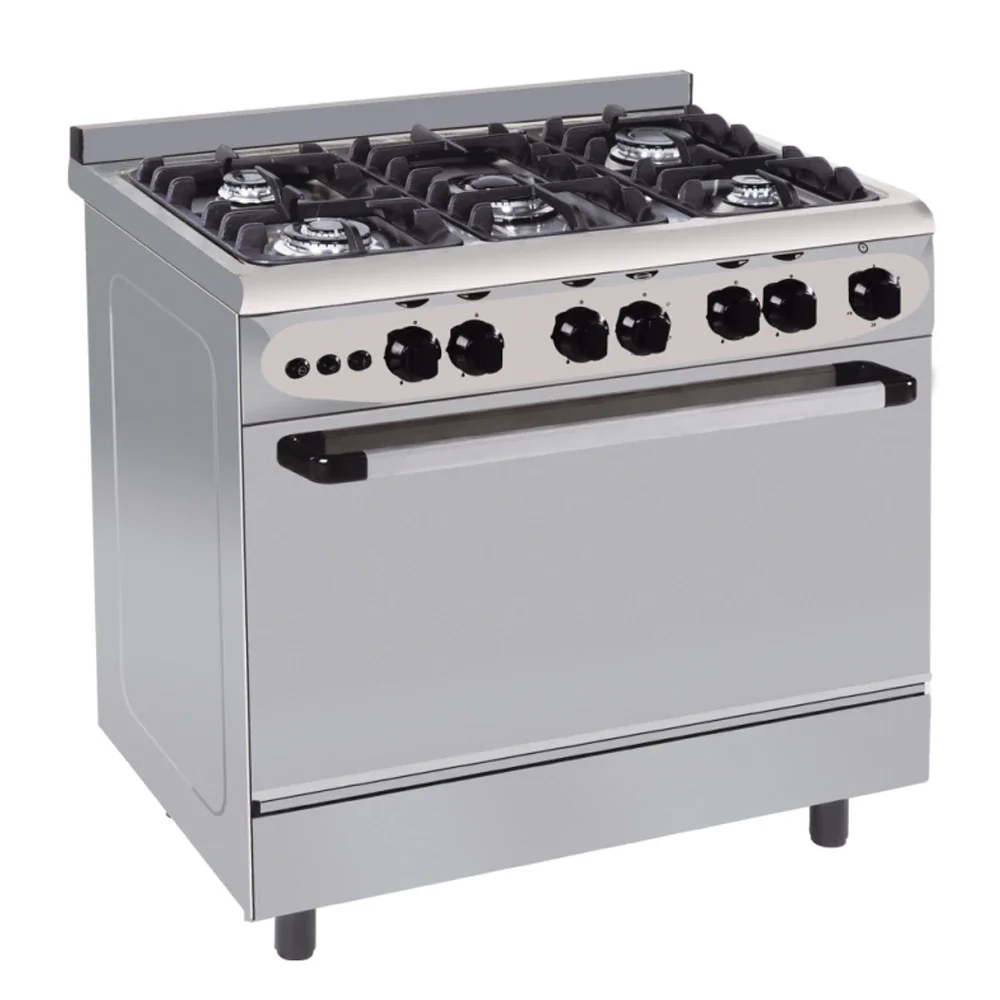 -Cooking Range 5 Burner Multi-function Oven Gas Stove 5 Burners Gas Cooker With Oven And Grill