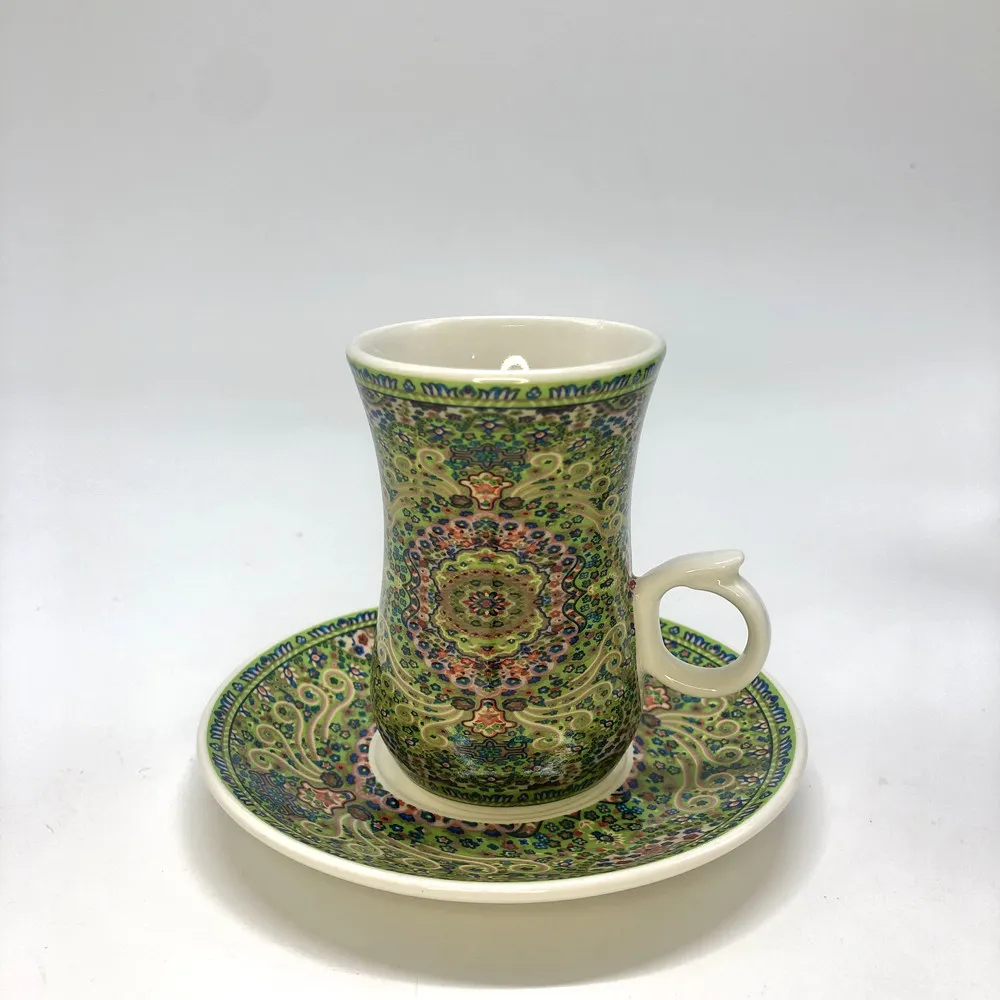 Turkish Fantasy Exotic Arabic Flower Tea Cup Ceramic Cup Coffee Cup Afternoon Tea Cup