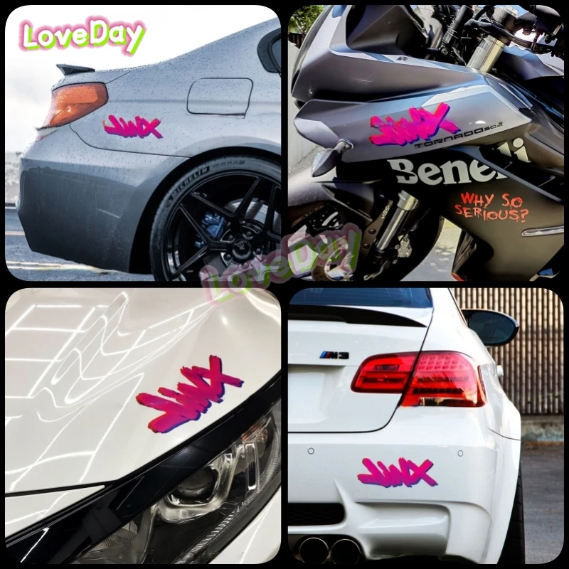 JinX English Letter Creative Car Stickers Graffiti Motorcycle Body Personalized Decal Hot Selling Waterproof Vinyl Car Decal