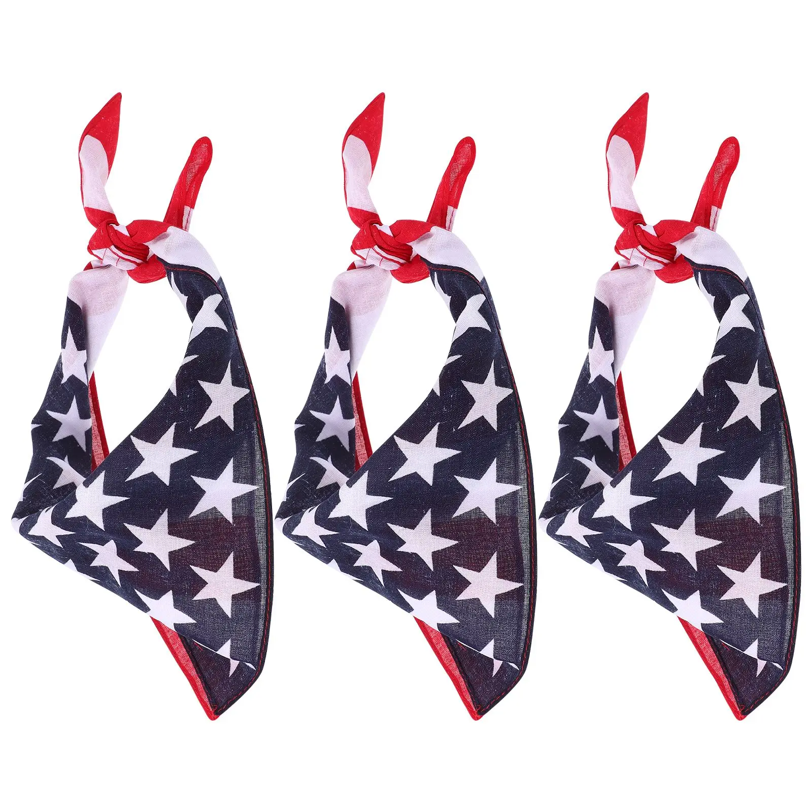 

3pcs Outdoor Sports Headscarf USA Flag Pattern Sun Protect Scarf Country Flag Hip Hop Headscarf American style Cycling Headwear