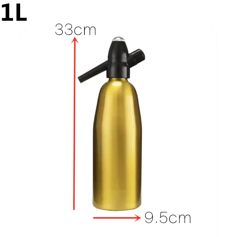 1L Sparkling Water Maker Flavor Soda Blaster CO2 Cocktail Bubble Drinks Pressurizer Soda Siphon Accessories Aluminum
