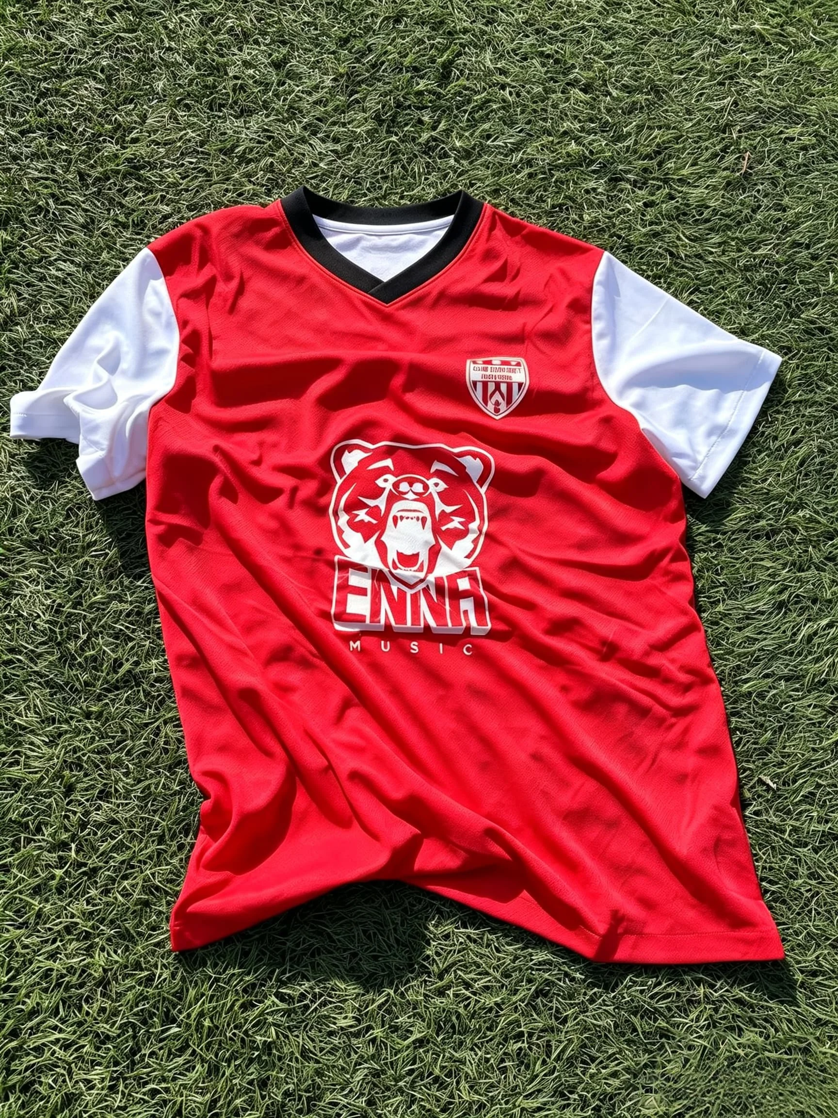2026 ENNA Music Bear  Soccer Jersey Raglan Short Sleeve Quick Dry Football Shirt Sport Training Tee Unisex Top Family Matching