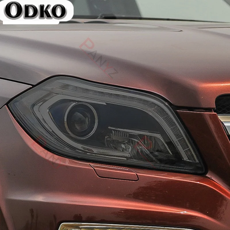 

2 Pcs For Mercedes Benz GL Glass X166 2013 2014 2015 Car Headlight Protective Film Transparent Black TPU Protective
