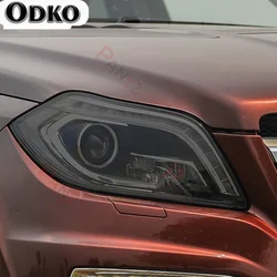 2 Pcs  For Mercedes Benz GL Glass X166 2013 2014 2015  Car Headlight Protective Film Transparent Black TPU Protective