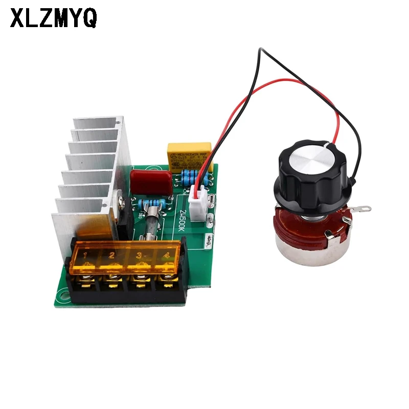 5pcs 4000W 0-220V AC SCR Electric Voltage Regulator Motor Speed Controller Dimmers Dimming Speed With Temperature Insurance