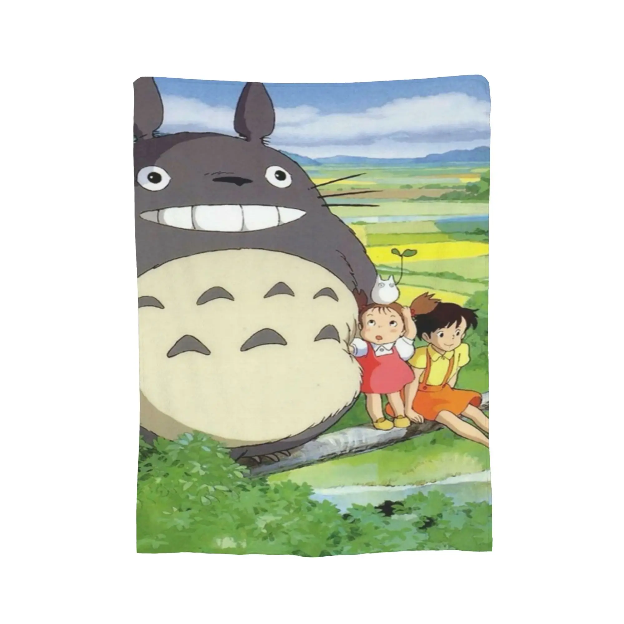 Comfortabele T-Totoroes Dekenaccessoires Bank Decoratieve Deken Gooi Super Warm Fleece voor in de auto