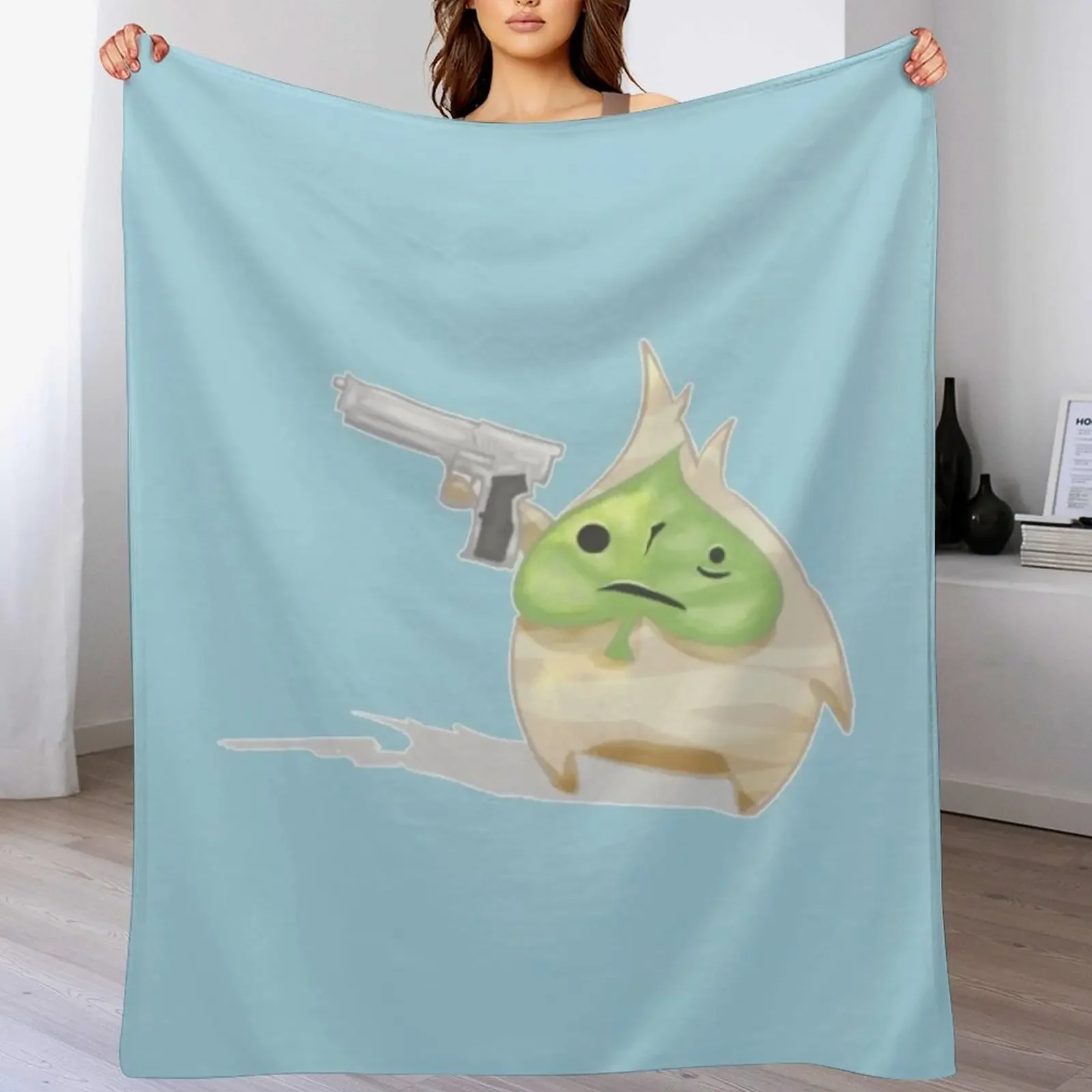 Korok Gun Throw Blanket blankets ands valentine gift ideas Camping Blankets