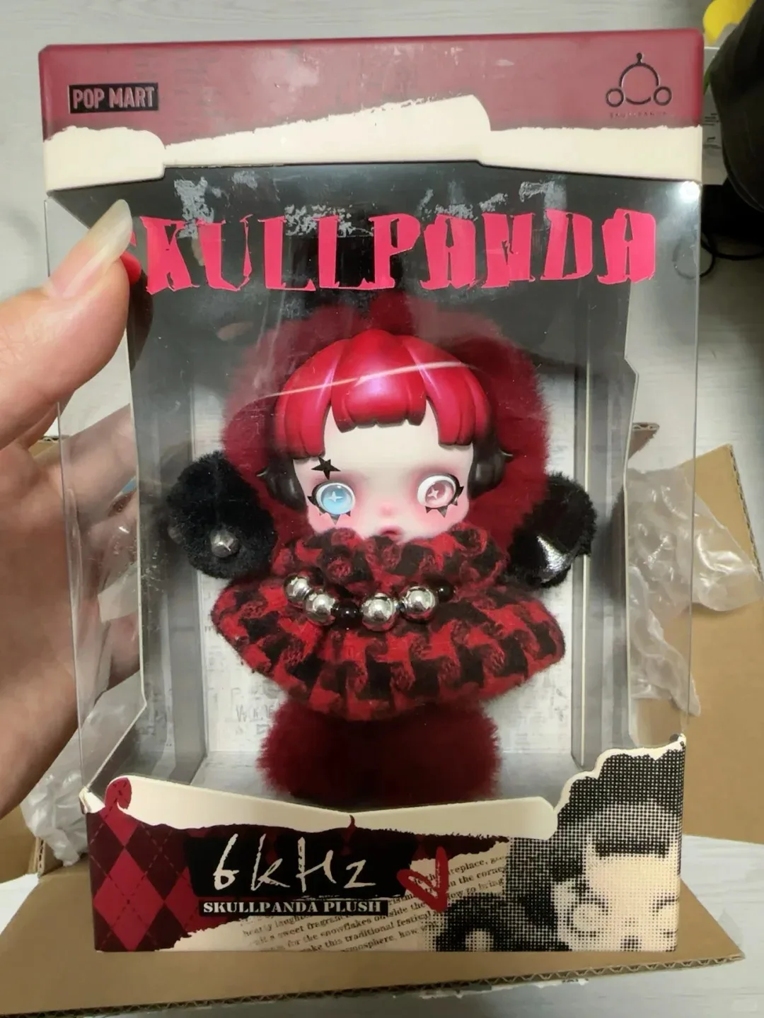 Produto quente popmart genuíno ΘSKULLPANDA vários estilos de pingentes de brinquedo de pelúcia série sp cartões pendurados surpresa presentes de natal