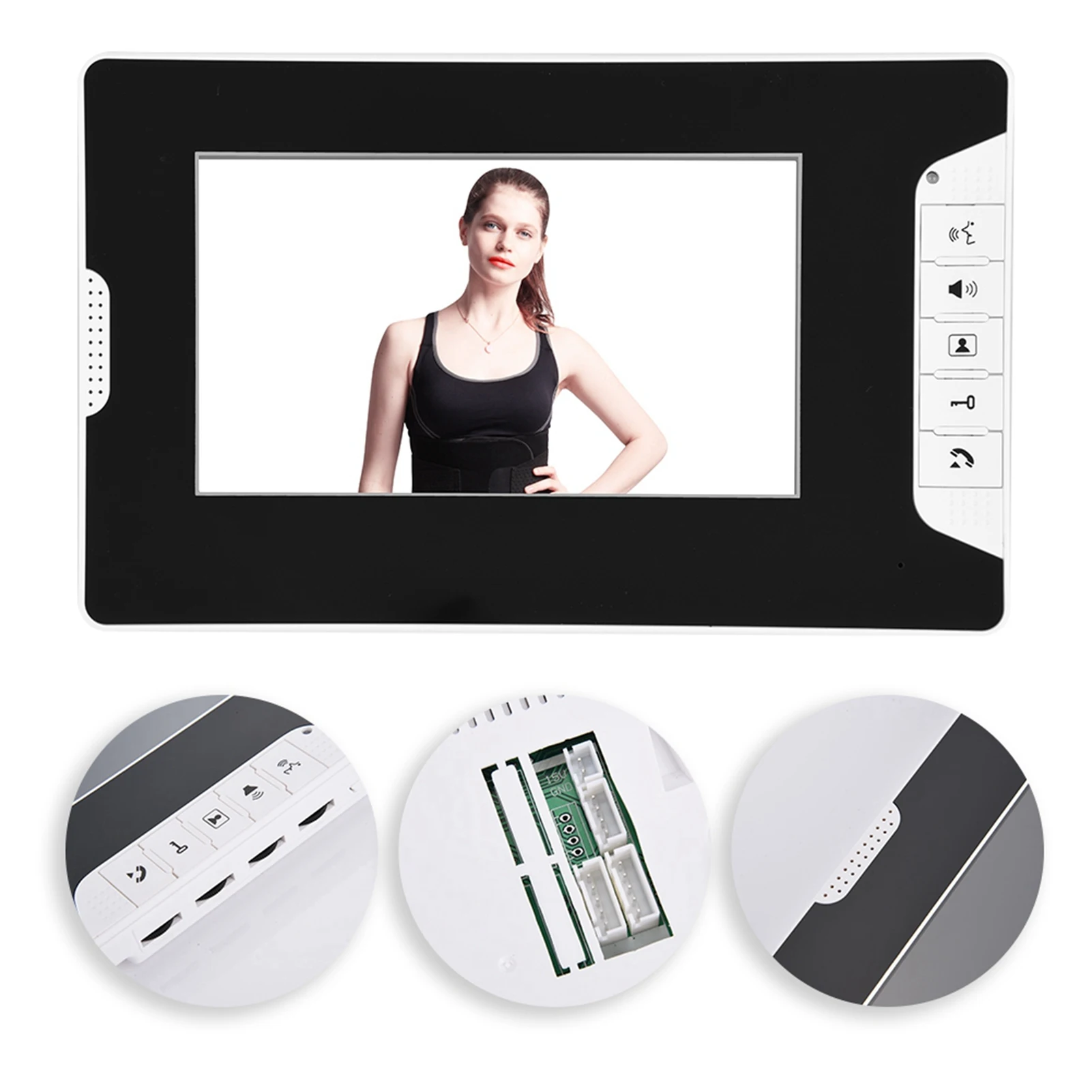 Kit citofono campanello videocitofono da 7 pollici Monitor visione notturna Kit campanello per sistema di telecamere elettroniche domestiche di sicurezza intelligente antipioggia