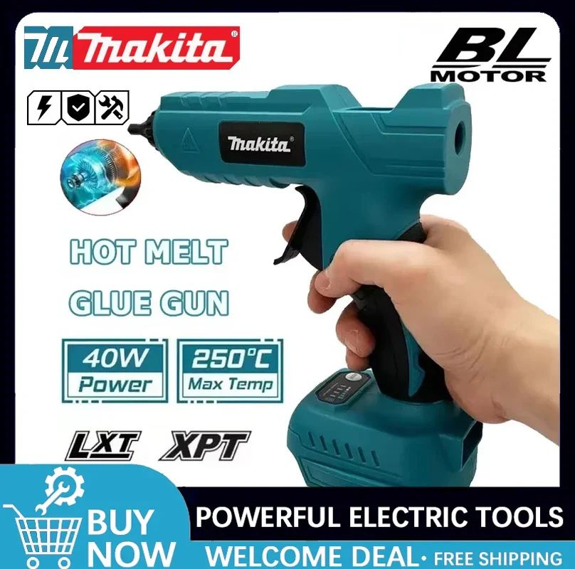 

Аккумуляторный электрический клеевой пистолет Makita 18В для термоклея, 11 мм, для домашнего творчества и DIY