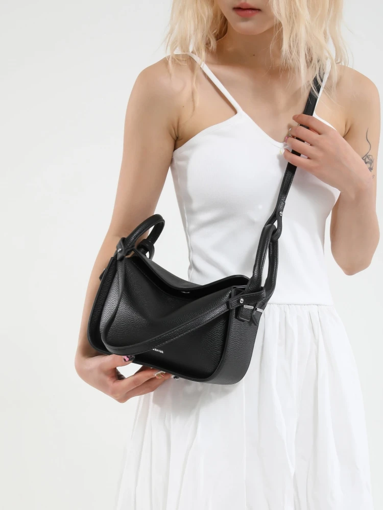 

Retro Women's Soft Leather Pillow Bag Versatile Crossbody oulder Bag Faionable Accory for All Ocns