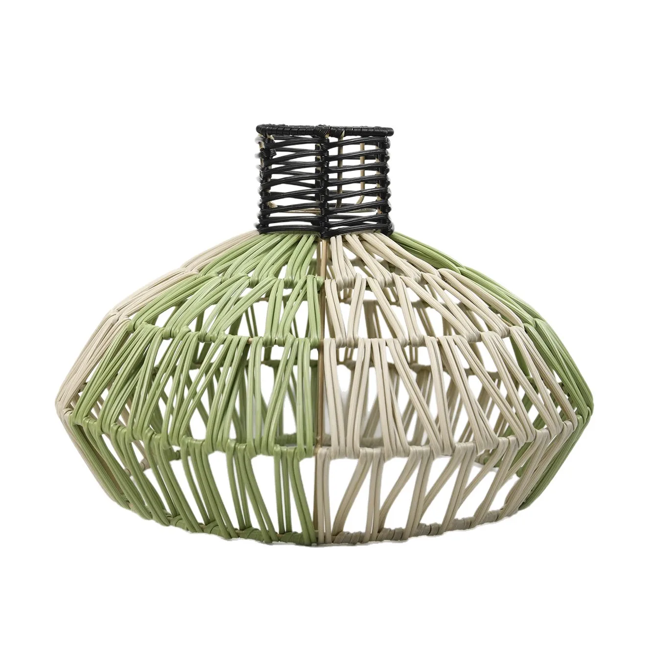 Hand Woven Chandelier Lampshade  Plastic Imitation Rattan Decorative Lighting Accessory