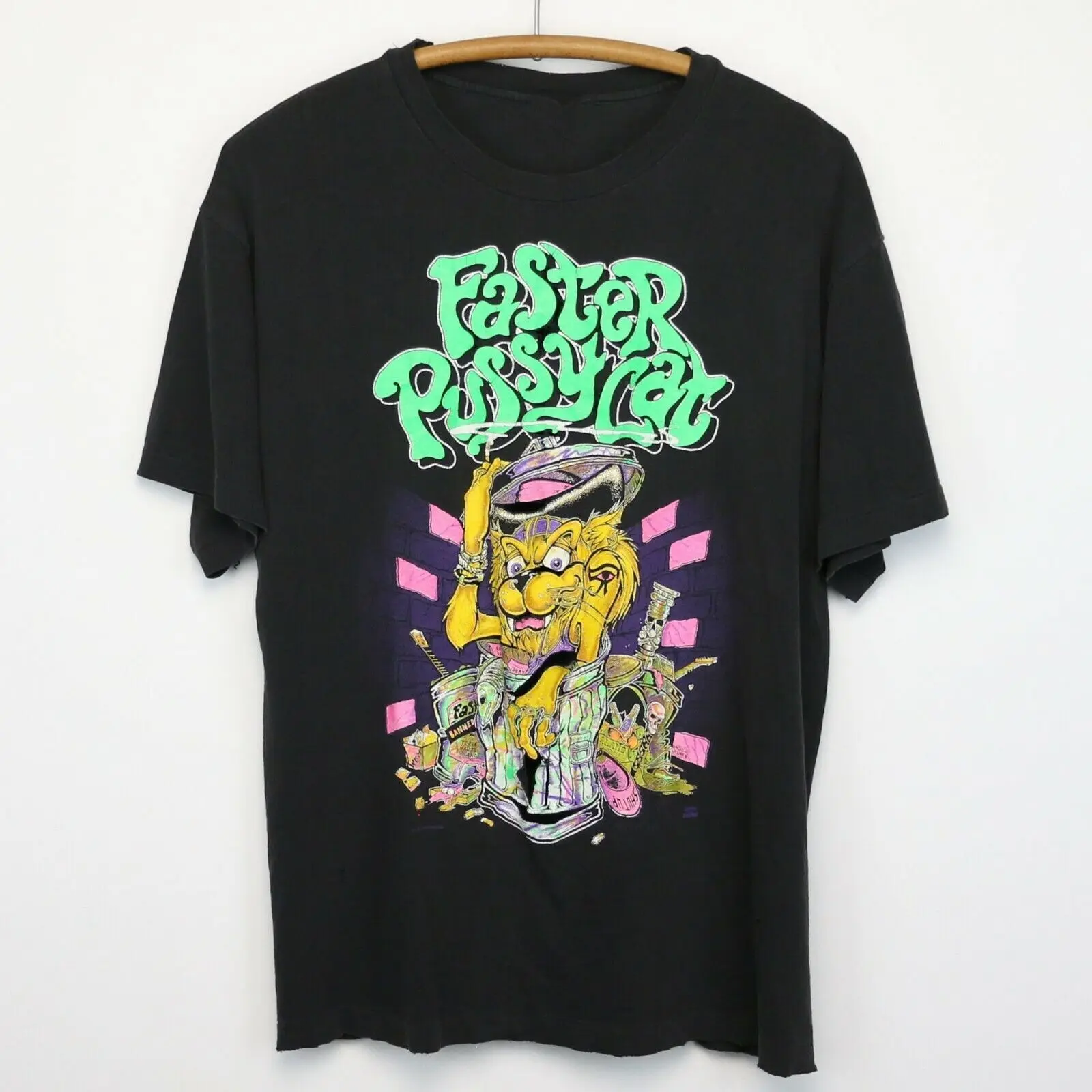 1992 Whipped FASTER PUSSYCAT For fan Black Men T shirt NG402