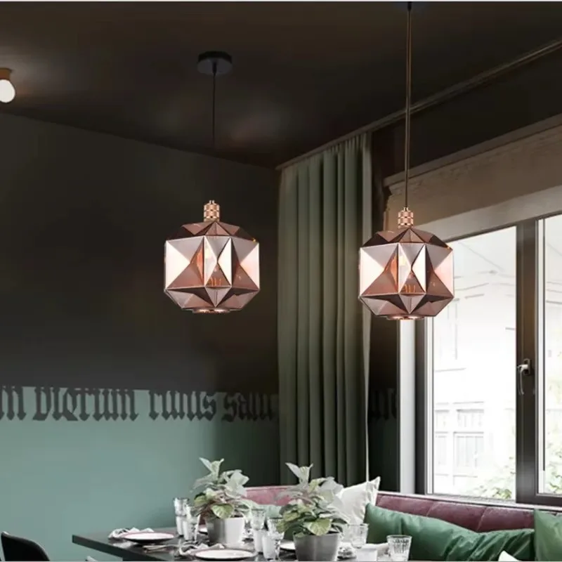 Moderne diamanten hanglamp woonkamer kroonluchter creatieve restaurantverlichting gepersonaliseerde woondecoratie
