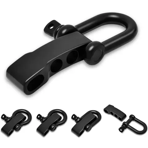 4Pcs Paracord Bracelet Buckle Adjustable Metal Bow Anchor Clasp D Shackle Clip Side Release For Survival Bracelet Accessories