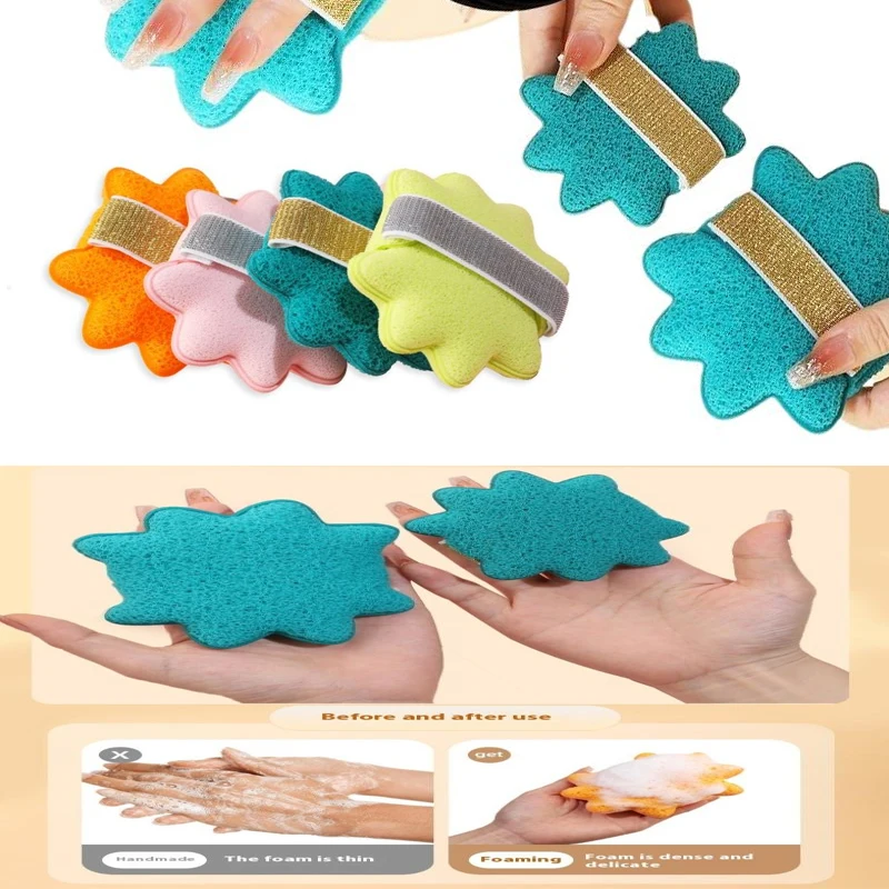 Face Cleaning Sponge Pads Deep Cleansing Exfoliator Makeup Remover Facial SPA Massage Cosmetic Removal Pads Soft Face Wash Tools