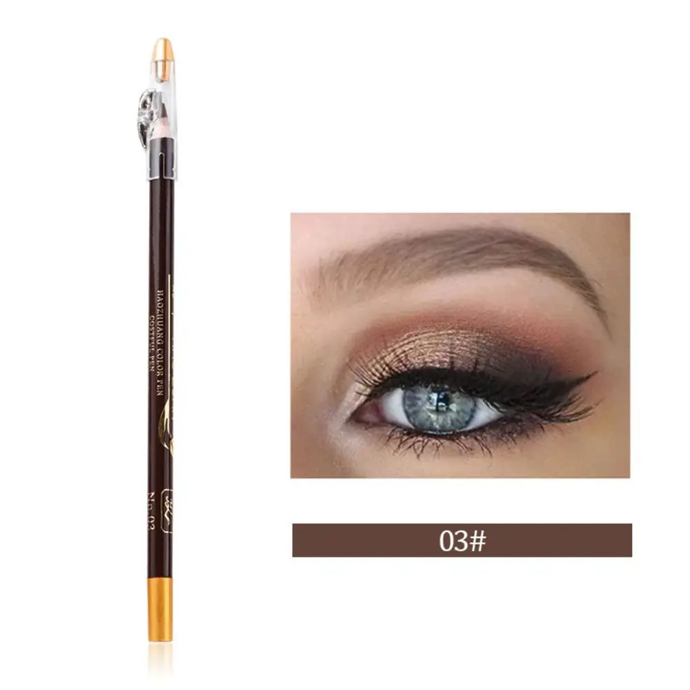 Crayon eye-liner portable avec couvercle taille-crayon, outils de beauté étanches, maquillage des yeux longue durée, 5 couleurs