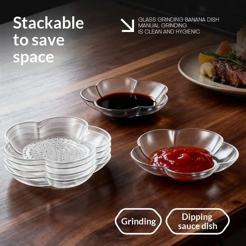 .2Pcs new Multi-Functional Garlic Grinding & Seasoning Dish Kitchen Prep & Dipping Tool For Garlic, Ginger, Chocolate, And More