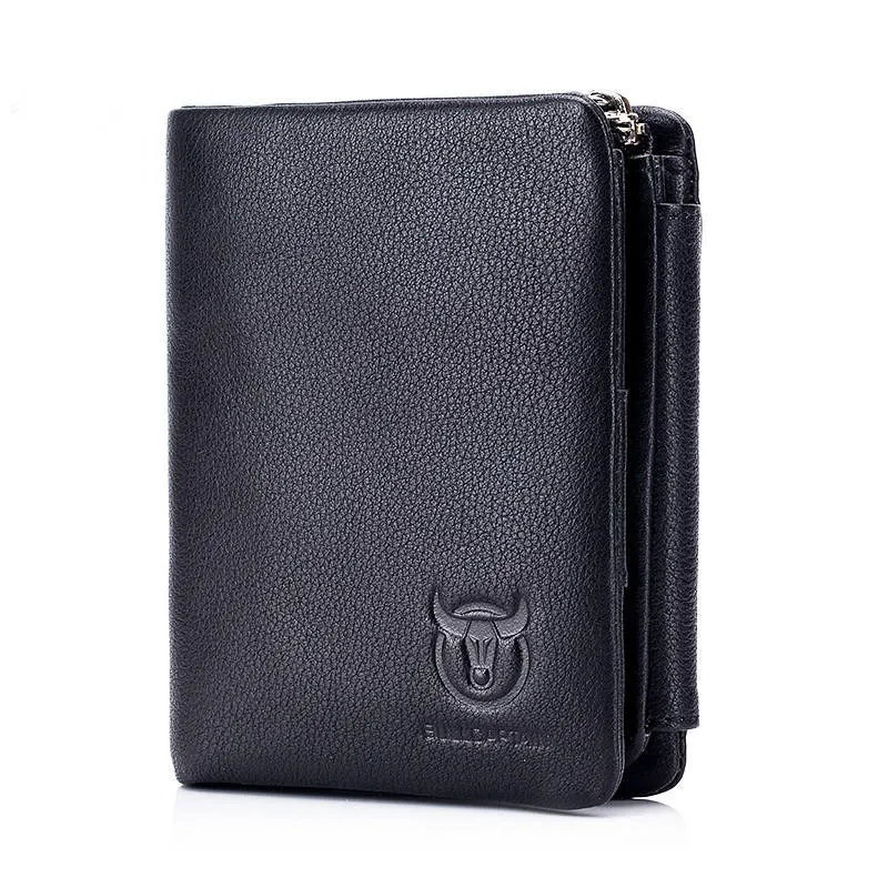 Presente de alta qualidade para Homens Carteiras De Negócios De Couro Multifuncional Couro Genuine Coin Purse Card Bag Carteira De Luxo