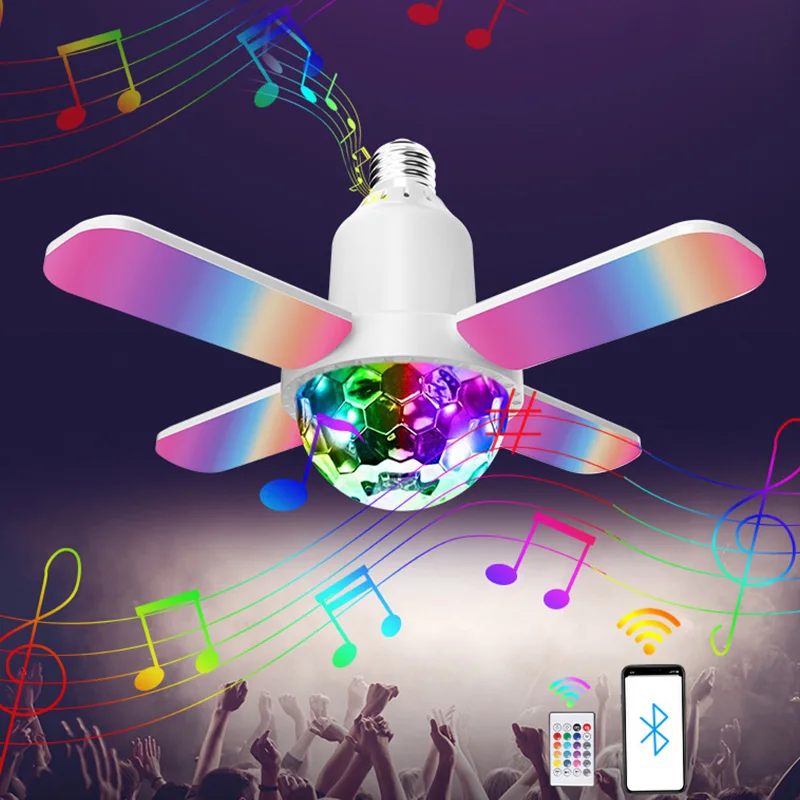 LED Bluetooth Starry Sky Four Leaf Music Light White Light Seven Color Remote Control Music Light Party Atmosphere Light