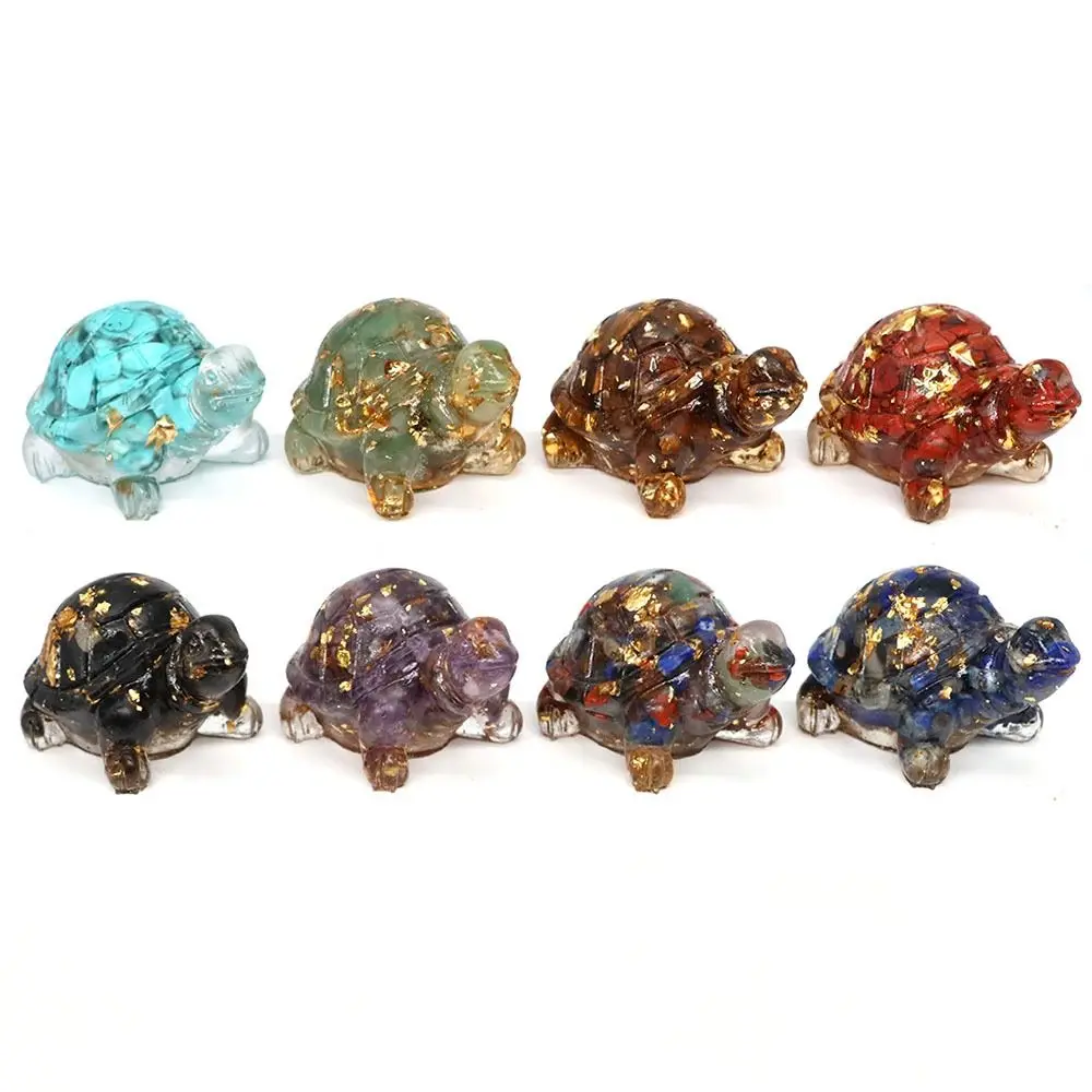 

Multipurpose Animals Crystal Epoxy Turtle Statue Tortoise Crystal Epoxy Pocket Tortoise Figurine Natural Office