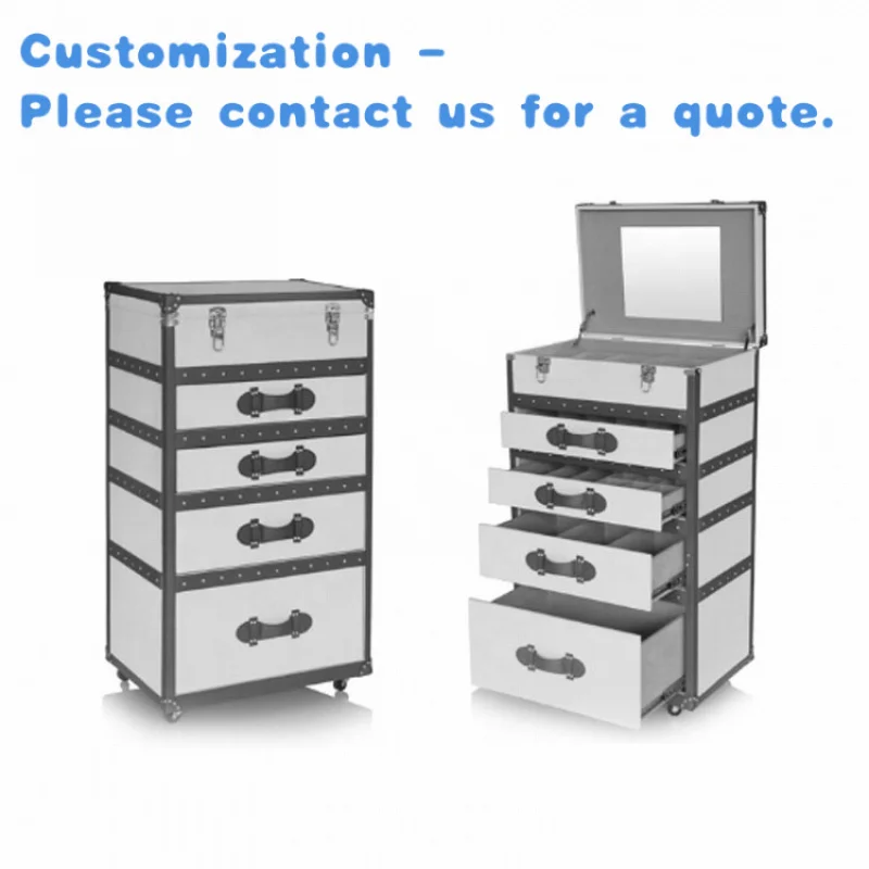 custom.Vintage Style Multi-layer Jewelry Storage Display Cabinet