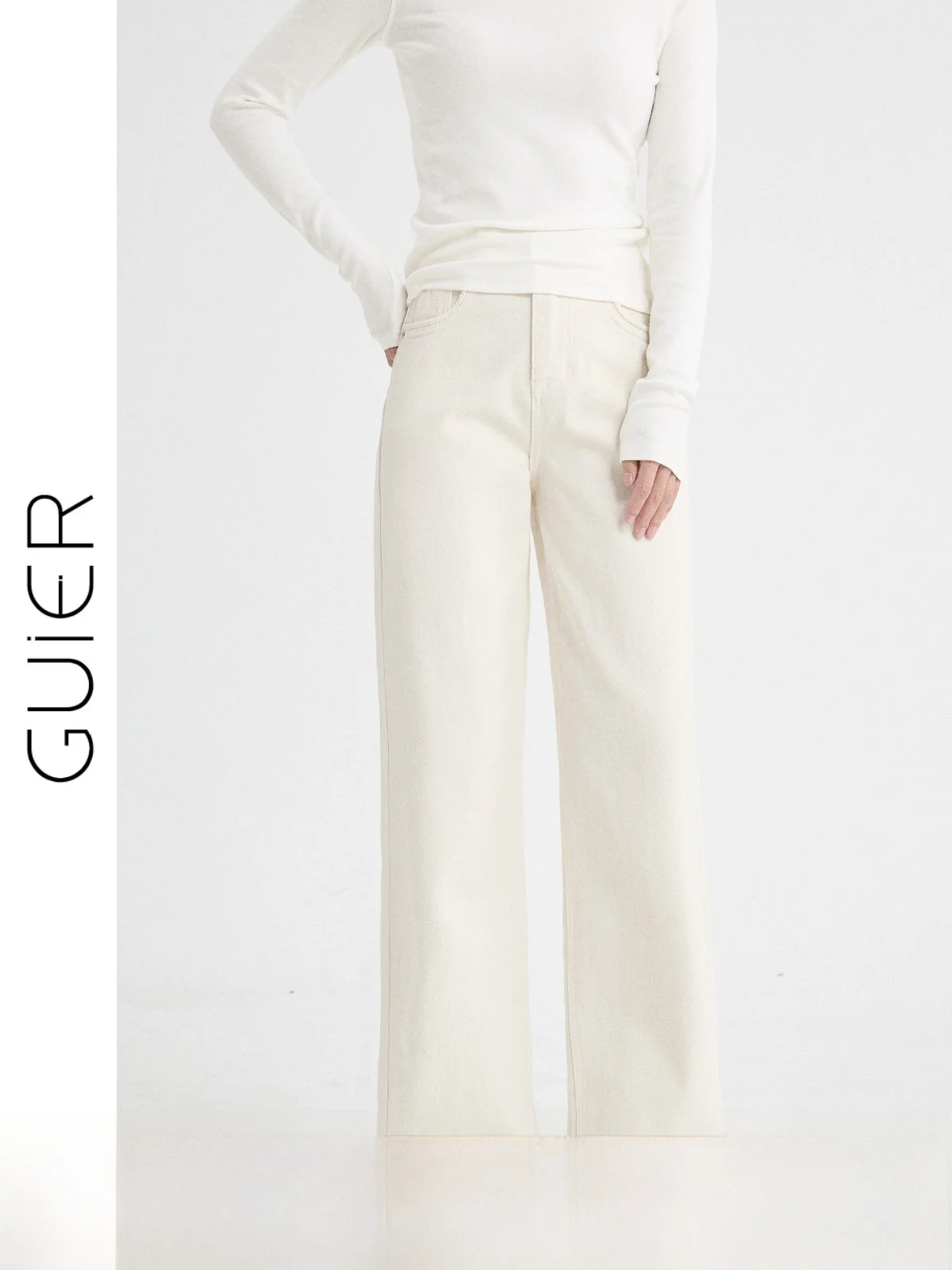 

Джинсы женские с высокой талией, широкими штанинами, свободные, повседневные, универсальные, прямые, весенняя новинка, бренд Water Wa