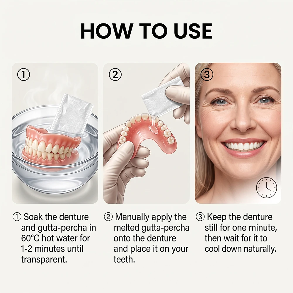 Silicone Fake Teeth Dentures Full Set Upper Lower Braces Comfort Fit Instant Confidence Smile Oral Care For Men Women