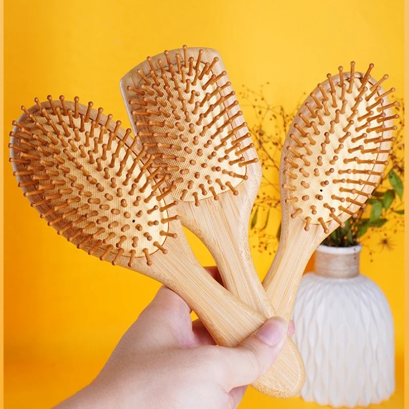 

Hair Brush Women Massage Bamboo Combs Anti-static High Quality Detangling Reduce Hair Loss Styling Tool Barber Accessories