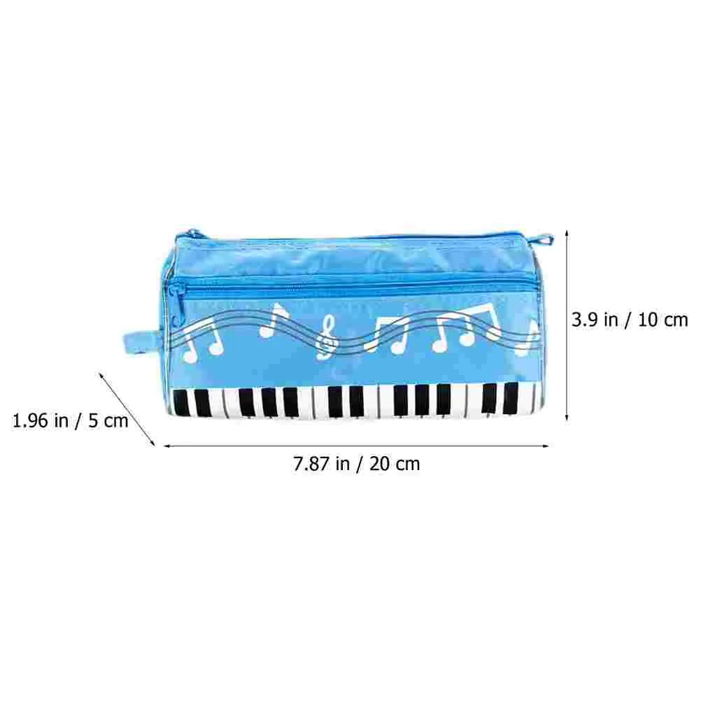 Imagem -03 - Piano Portátil Padrão Lápis Case Papelaria Bolsa Música Nota Bolsa de Armazenamento Criança Pcs