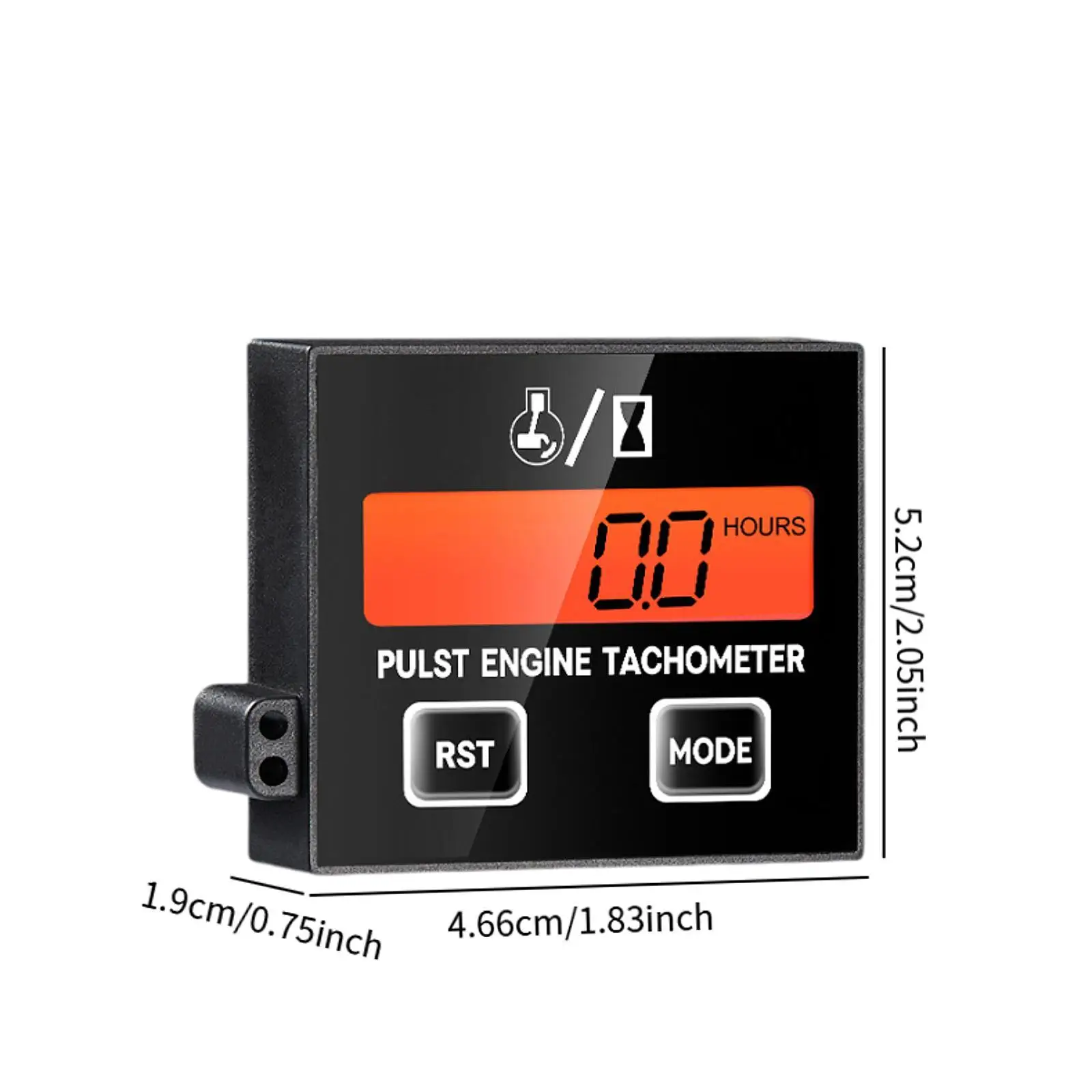 Digital Chainsaw Tachometer Waterproof Tach Gauge Speedometer for Lawn Mower